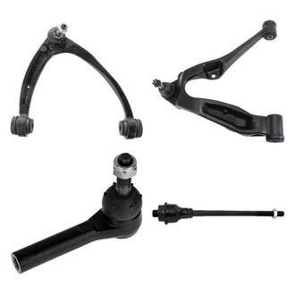 TRQ® - Front Passenger Side Lower and Upper Control Arm with Ball Joint and Tie Rod End Kit