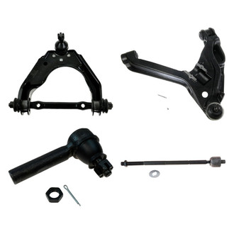 TRQ® - Front Passenger Side Lower and Upper Control Arm with Ball Joint and Tie Rod End Kit
