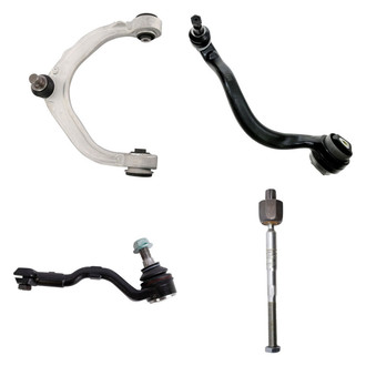 TRQ® - Front Passenger Side Lower and Upper Control Arm with Ball Joint and Tie Rod End Kit