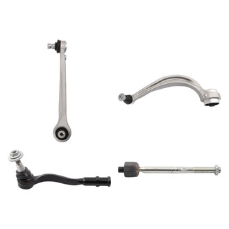 TRQ® - Front Passenger Side Lower and Upper Control Arm with Ball Joint and Tie Rod End Kit