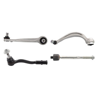 TRQ® - Front Passenger Side Lower and Upper Control Arm with Ball Joint and Tie Rod End Kit