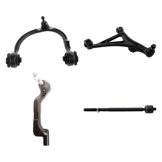 TRQ® - Front Passenger Side Lower and Upper Control Arm with Ball Joint and Tie Rod End Kit