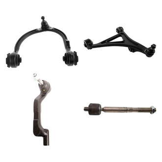 TRQ® - Front Passenger Side Lower and Upper Control Arm with Ball Joint and Tie Rod End Kit