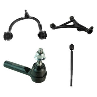 TRQ® - Front Passenger Side Lower and Upper Control Arm with Ball Joint and Tie Rod End Kit