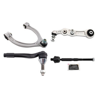 TRQ® - Front Passenger Side Lower and Upper Control Arm with Ball Joint and Tie Rod End Kit