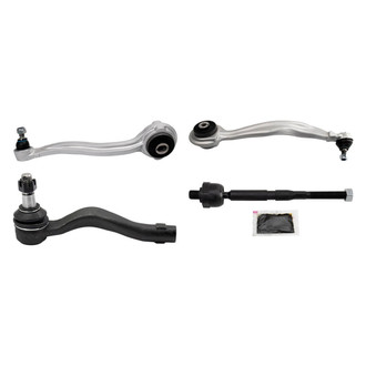 TRQ® - Front Passenger Side Lower and Upper Control Arm with Ball Joint and Tie Rod End Kit
