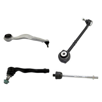 TRQ® - Front Passenger Side Lower and Upper Control Arm with Ball Joint and Tie Rod End Kit