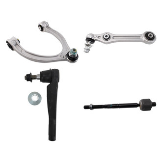 TRQ® - Front Passenger Side Lower and Upper Control Arm with Ball Joint and Tie Rod End Kit