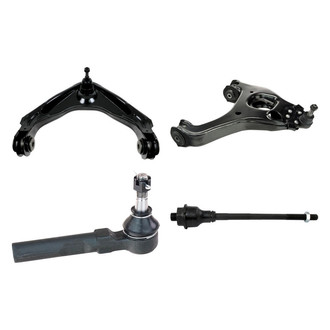 TRQ® - Front Passenger Side Lower and Upper Control Arm with Ball Joint and Tie Rod End Kit
