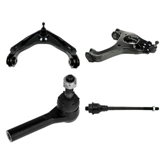 TRQ® - Front Passenger Side Lower and Upper Control Arm with Ball Joint and Tie Rod End Kit