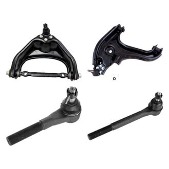 TRQ® - Front Passenger Side Lower and Upper Control Arm with Ball Joint and Tie Rod End Kit
