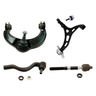 TRQ® - Front Passenger Side Lower and Upper Control Arm with Ball Joint and Tie Rod End Kit