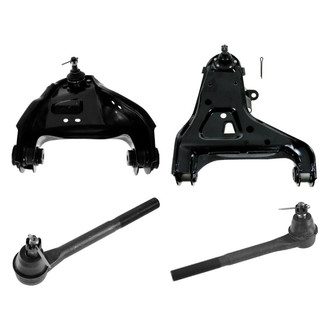 TRQ® - Front Passenger Side Lower and Upper Control Arm with Ball Joint and Tie Rod End Kit