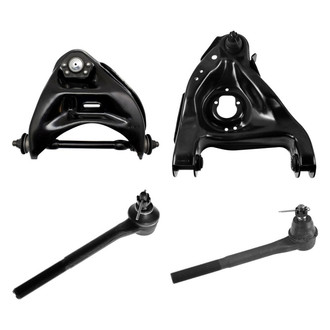 TRQ® - Front Passenger Side Lower and Upper Control Arm with Ball Joint and Tie Rod End Kit