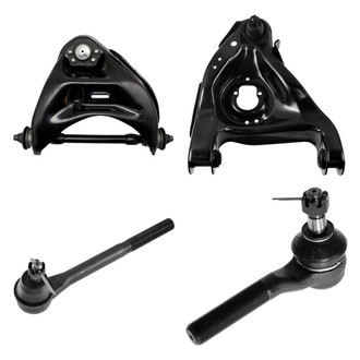 TRQ® - Front Passenger Side Lower and Upper Control Arm with Ball Joint and Tie Rod End Kit