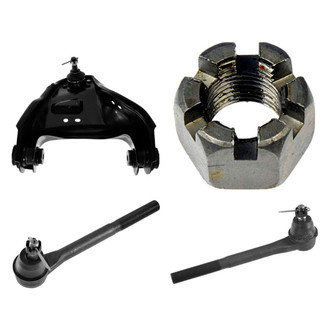 TRQ® - Front Passenger Side Lower and Upper Control Arm with Ball Joint and Tie Rod End Kit