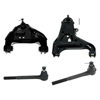 TRQ® - Front Passenger Side Lower and Upper Control Arm with Ball Joint and Tie Rod End Kit