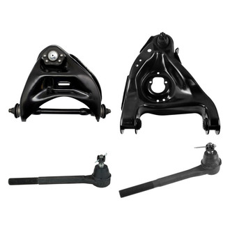 TRQ® - Front Passenger Side Lower and Upper Control Arm with Ball Joint and Tie Rod End Kit