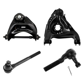 TRQ® - Front Passenger Side Lower and Upper Control Arm with Ball Joint and Tie Rod End Kit