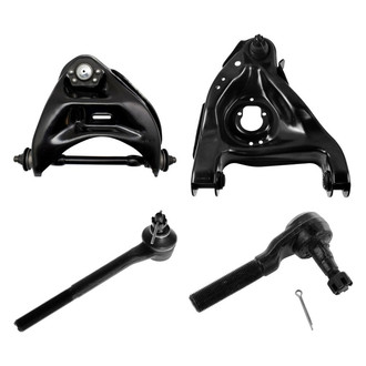 TRQ® - Front Passenger Side Lower and Upper Control Arm with Ball Joint and Tie Rod End Kit