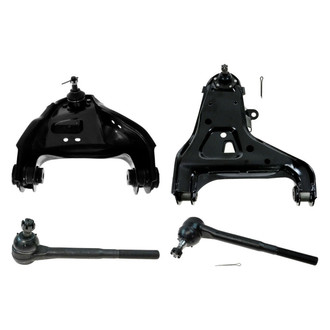 TRQ® - Front Passenger Side Lower and Upper Control Arm with Ball Joint and Tie Rod End Kit