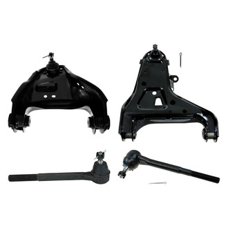 TRQ® - Front Passenger Side Lower and Upper Control Arm with Ball Joint and Tie Rod End Kit