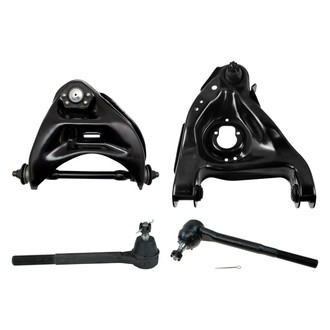 TRQ® - Front Passenger Side Lower and Upper Control Arm with Ball Joint and Tie Rod End Kit