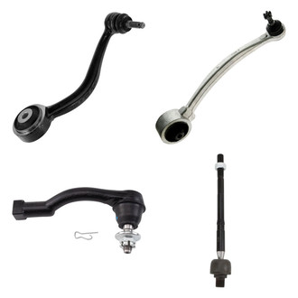 TRQ® - Front Passenger Side Lower and Upper Control Arm with Ball Joint and Tie Rod End Kit