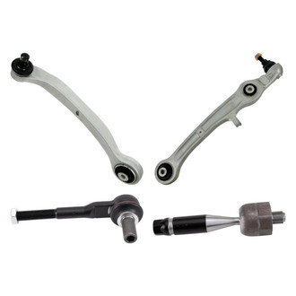 TRQ® - Front Passenger Side Lower and Upper Control Arm with Ball Joint and Tie Rod End Kit