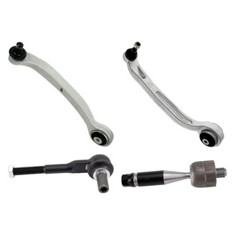 TRQ® - Front Passenger Side Lower and Upper Control Arm with Ball Joint and Tie Rod End Kit