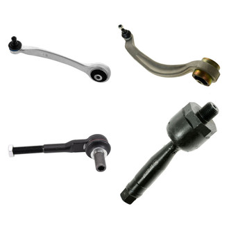 TRQ® - Front Passenger Side Lower and Upper Control Arm with Ball Joint and Tie Rod End Kit
