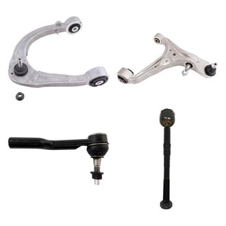 TRQ® - Front Passenger Side Lower and Upper Control Arm with Ball Joint and Tie Rod End Kit