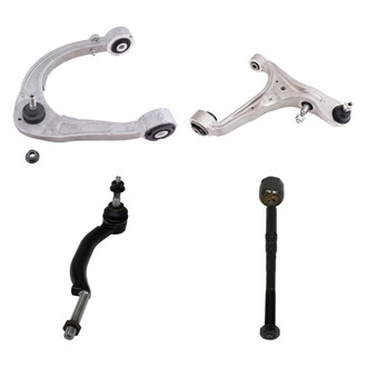 TRQ® - Front Passenger Side Lower and Upper Control Arm with Ball Joint and Tie Rod End Kit
