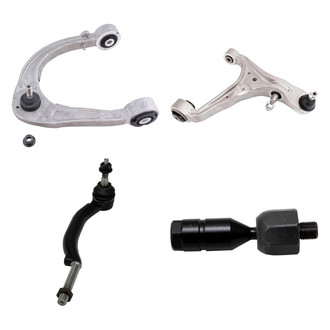 TRQ® - Front Passenger Side Lower and Upper Control Arm with Ball Joint and Tie Rod End Kit
