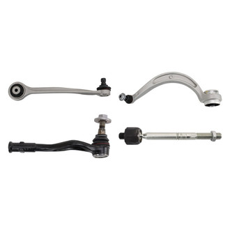 TRQ® - Front Passenger Side Lower and Upper Control Arm with Ball Joint and Tie Rod End Kit