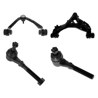 TRQ® - Front Passenger Side Lower and Upper Control Arm with Ball Joint and Tie Rod End Kit