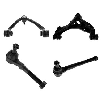 TRQ® - Front Passenger Side Lower and Upper Control Arm with Ball Joint and Tie Rod End Kit
