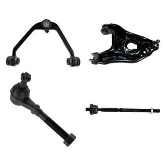 TRQ® - Front Passenger Side Lower and Upper Control Arm with Ball Joint and Tie Rod End Kit