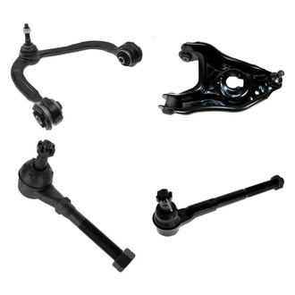 TRQ® - Front Passenger Side Lower and Upper Control Arm with Ball Joint and Tie Rod End Kit
