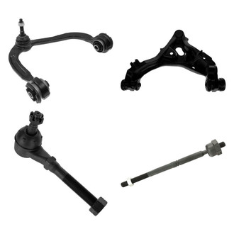 TRQ® - Front Passenger Side Lower and Upper Control Arm with Ball Joint and Tie Rod End Kit