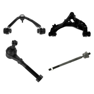 TRQ® - Front Passenger Side Lower and Upper Control Arm with Ball Joint and Tie Rod End Kit