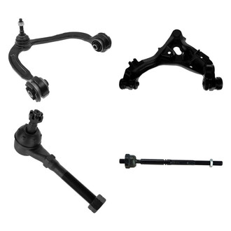 TRQ® - Front Passenger Side Lower and Upper Control Arm with Ball Joint and Tie Rod End Kit