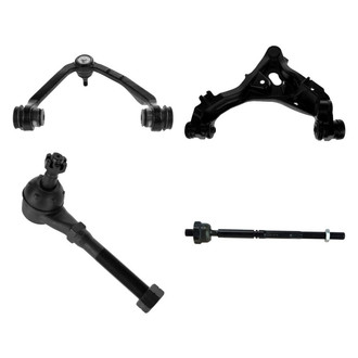 TRQ® - Front Passenger Side Lower and Upper Control Arm with Ball Joint and Tie Rod End Kit