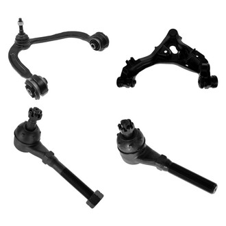 TRQ® - Front Passenger Side Lower and Upper Control Arm with Ball Joint and Tie Rod End Kit