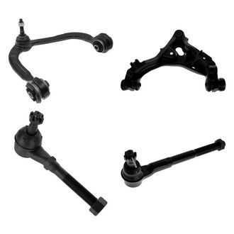 TRQ® - Front Passenger Side Lower and Upper Control Arm with Ball Joint and Tie Rod End Kit