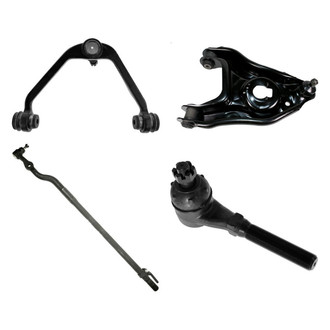 TRQ® - Front Passenger Side Lower and Upper Control Arm with Ball Joint and Tie Rod End Kit