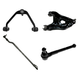 TRQ® - Front Passenger Side Lower and Upper Control Arm with Ball Joint and Tie Rod End Kit