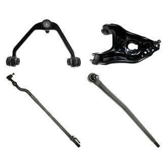 TRQ® - Front Passenger Side Lower and Upper Control Arm with Ball Joint and Tie Rod End Kit