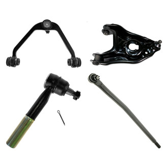 TRQ® - Front Passenger Side Lower and Upper Control Arm with Ball Joint and Tie Rod End Kit