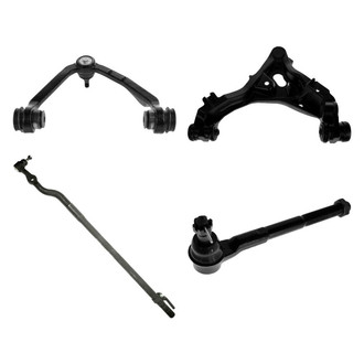 TRQ® - Front Passenger Side Lower and Upper Control Arm with Ball Joint and Tie Rod End Kit